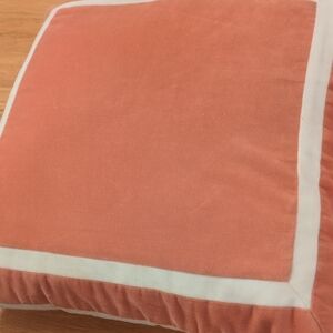 Magaschoni Coral Accent Pillow with White Trim